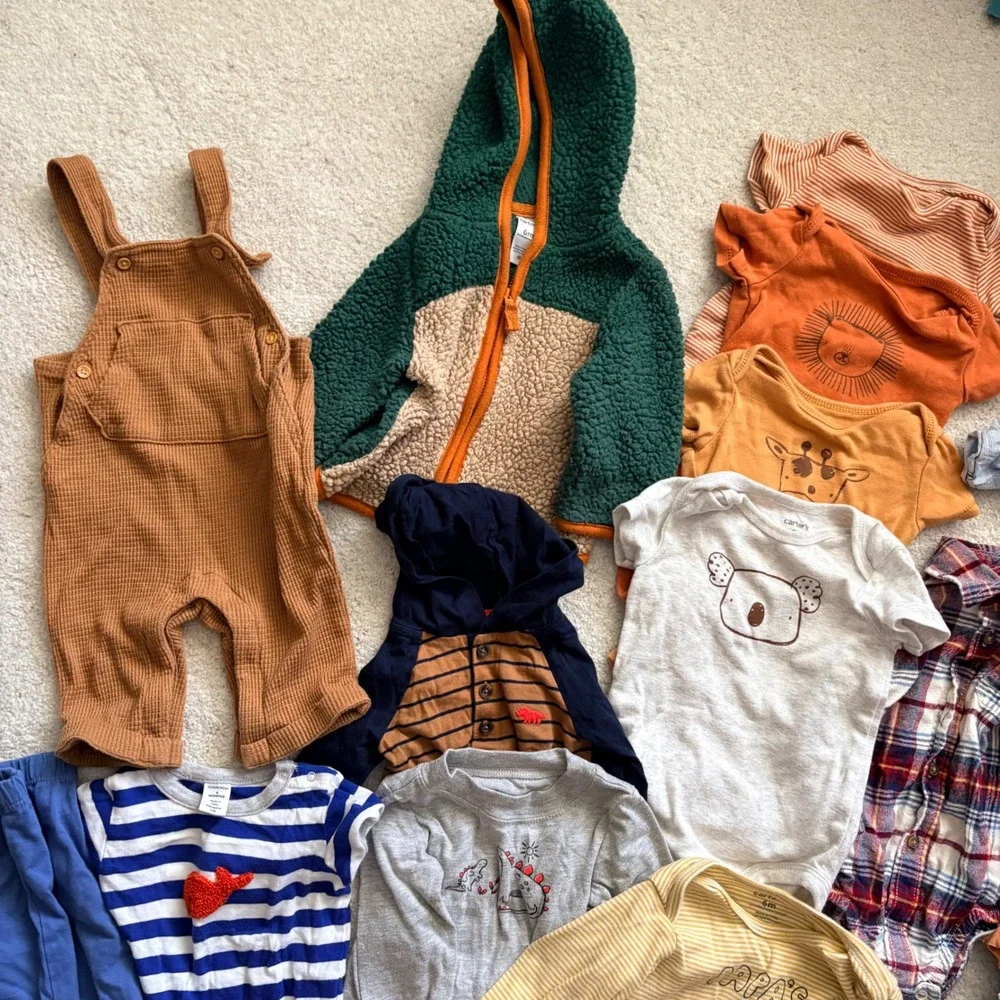 Carter's Little Me Clothing Lot 6 month Bodysuits Pants Jacket Outfit Baby Boy
